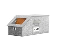 Organizador Gorras - 17inch | Apilable Gorrass Ventana Transparente | Tela Oxford Guarda 24 Gorras Cowboy Gorros Armario