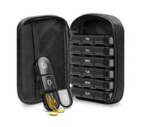 Organizador grande de medicamentos y píldoras para maleta, portátil, semanal para caja, soporte de medicamentos para latas, píldoras y vitaminas, recipiente