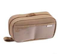 Organizador grande de papelería 21x11x7cm Multi-Pocket(marrón) | Centro expandible, altura de 3 cm a 7 cm, fácil acceso, recuperación rápida, estructura abierta plana