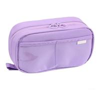 Organizador grande de papelería 21x11x7cm Multi-Pocket(púrpura) | Centro expandible, altura de 3 cm a 7 cm, fácil acceso, recuperación rápida, estructura abierta plana