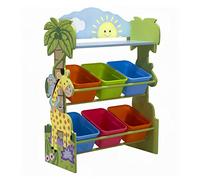 Organizador infantil de madera azul para juguetes de Fantasy Fields TD-12242AR