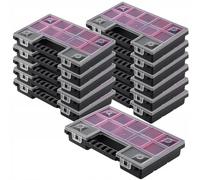 Organizador KADAX, caja de herramientas de plástico, 28 x 18 cm, 12 piezas