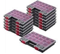 Organizador KADAX, caja de herramientas de plástico, 34 x 25 cm, 12 piezas