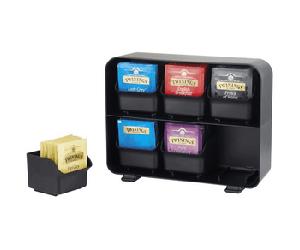 ORGANIZADOR LA HORA DEL CAFE 6 COMPARTIMENTOS INFUSIONES Y CAPSULAS 130X260X200 MM NEGRO ARCHIVO 2000 CD906 NE CD906 NE
