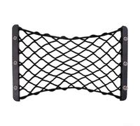 Organizador lateral de malla elástica para maletero de vehículo con marco de plástico ABS para almacenamiento optimizado y gestión de carga (trompeta)