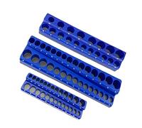 Organizador magnético con base de 75 piezas, 1/8 pulgadas, 3/8 en 1/4 pulgadas, métricas rojas/azules, herramientas de calidad profesional, organizador, zócalo no incluido