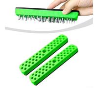 Organizador magnético de almacenamiento de brocas, 36 piezas con base de goma para brocas, soporte hexagonal de 14 pulgadas diseñado para una organización segura de brocas y fácil acceso