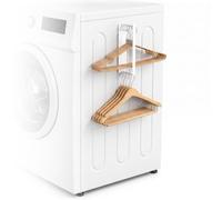 Organizador magnético de perchas para lavadora y cuarto de lavandería, estante apilable para almacenamiento de perchas