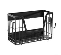 Organizador magnético para especias, estante magnético para nevera con dos imanes para organización y almacenamiento de cocina, 31,5 x 12,5 x 20 cm