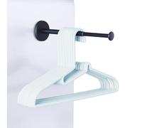 Organizador magnético para Perchas, apilador Extensible para Lavadora o Secadora, Soporte de Almacenamiento para Ahorrar Espacio, Mantiene Las Perchas en la Mano, Color Negro, Paquete de 1