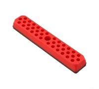 Organizador magnético para puntas de destornillador de 1/4 pulgadas, bandeja compacta de 43 ranuras para almacenamiento de brocas en caja de herramientas, verde (rojo)