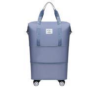 Organizador maleta equipaje de mano plegable bolsa de equipaje bolsa de viaje desmontable con ruedas, bolsa de viaje grande para llevar maleta de espuma, azul claro, talla única