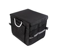 Organizador Maletero Coche para VW Passat B7 2011-2017 Without-Computer-Boxes, Caja Plegable con Compartimentos Antideslizante con Tiras Reflectantes,Black-28L