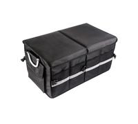 Organizador Maletero Coche para VW Passat B7 2011-2017 Without-Computer-Boxes, Caja Plegable con Compartimentos Antideslizante con Tiras Reflectantes,Black-55L Classic