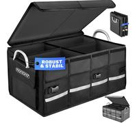 Organizador maletero negro 68L con tapa