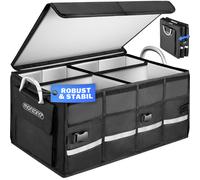 Monzana® Organizador coche Bolsa para maletero 68L Cesta Almacenamiento Caja Plegable con Aislante Negro