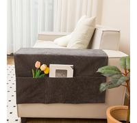 Organizador mandos sofa,Organizador de Sofá,Bolsa de almacenamiento cabecera con Remote Control Holder para el Teléfono,Magzine,Gafas,Libro,Bolígrafos,Cables,Almacenamiento para colgar en el sofá.