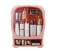 Organizador Maquillaje Caja de Almacenamiento cosméticos for baño montada en la Pared con cajón, Cubierta Sello Transparente, Productos el Cuidado Piel, Estante exhibición Vanity(A)