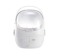 Organizador Maquillaje Caja de cosméticos Multifuncional portátil Creativa a la Moda, Caja Almacenamiento Maquillaje, for Mujer, joyero Vanity(B,M)