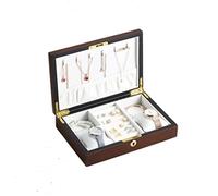 Organizador Maquillaje Caja de joyería Escritorio for tocador, Caja Multifuncional Reloj, Anillo Concha, Collar con Cerradura Retro, Almacenamiento cosméticos Vanity(B)