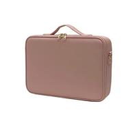 Organizador Maquillaje Organizador de cosméticos portátil, Neceser Viaje con Varios Compartimentos Cuero for Artistas Maquillaje, Kit Profesional Vanity(A,L-40.5cm/15.94inch)