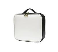 Organizador Maquillaje Organizador de cosméticos portátil, Neceser Viaje con Varios Compartimentos Cuero for Artistas Maquillaje, Kit Profesional Vanity(B,S25.5cm/10.03inch)