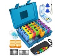 Organizador mensual de pastillas (azul, 2 veces al día)