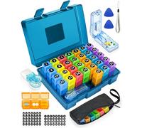 Organizador mensual de pastillas (azul, 3 veces al día)