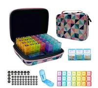 Organizador mensual de pastillas de 31 días con 3 compartimentos diarios, caja de medicamentos de viaje con cortador de píldoras, caja de almacenamiento AM PM (31 días)