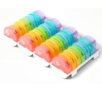 Organizador mensual de pastillas XL 2 veces al día, AM/PM Pastillero de un mes 28 días, pastillero diario grande para 4 semanas con compartimentos grandes para píldoras, vitaminas, suplementos de