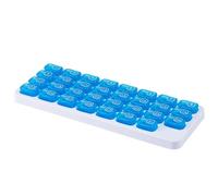 Organizador mensual de píldoras, pastillero portátil para 31 días con cápsulas de medicamentos desmontables para vitaminas, aceite de pescado y suplementos