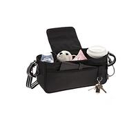 Organizador negro para cochecitos POLAR GEAR: bolsa de almacenamiento elegante, compacta y funcional para paseos seguros y organizados con todo lo que necesitas siempre a mano