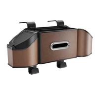 Organizador para Asiento Trasero de Coche para Nissan Terra 2018-2023 - Caja de Almacenamiento con Portavasos y Pañuelera Multifuncional,Brown