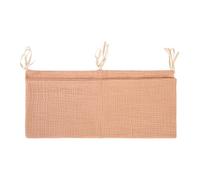 Organizador para cama de guardería: de almacenamiento colgante con 2 bolsillos, tamaño mediano con diseño de fácil fijación, material de tela compacto, organizador multiusos para biberones, chup