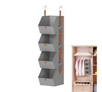 Organizador para colgar sobre la puerta de 4 niveles, estante de almacenamiento para armario de ropa y estante para colgar que ahorra espacio con diseño resistente para apartamento, dormitorio, guarde