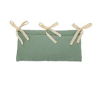 Organizador para cuna de bebé, habitación infantil, organizador de cama colgante con 2 bolsillos, organizador para cama auxiliar, bolsa de juguetes, bolsas de almacenamiento para ropa de pañales y