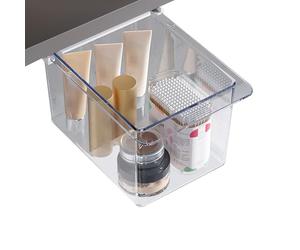 Organizador para debajo del fregadero, cajas autoadhesivas transparentes, organizador de gabinete de cocina, para el hogar, escuela, papelería, cocina, suéter, toalla, , calcetines, ropa