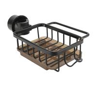 Organizador para Grifo de Fregadero de Cocina, Soporte Ajustable Desmontable para Esponja sobre el Grifo, Organizador para Fregadero de Cocina con Gancho, Estante de (Black)