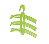 Organizador para guardar carteras, múltiples perchas para camisas en un plástico que ahorra espacio, paquete de 5, duradero, multifuncional, antideslizante, percha, organizador para (verde, talla