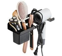Organizador para herramientas para el cabello - Porta secador de pelo, porta secador de pelo de pared, herramientas antideslizantes impermeables, organizadores de almacenamiento para peines, baño