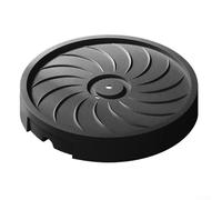 Organizador para macetas con ruedas giratorias, bandeja redonda de 35 cm con almacenamiento de agua y drenaje, soporte móvil para plantas para uso en interiores y exteriores, gris/blanco/negro (35 cm)
