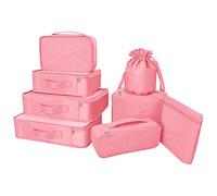 Organizador para Maletas Packing Cubes 8 Juegos/7 Colores ¨²ltimo Dise?o Incluyen Bolsa de Almacenamiento de Zapatos Impermeable Conveniente Bolsas de Compresi¨®n para el Viajero