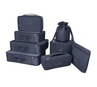Organizador para Maletas Packing Cubes 8 Juegos/7 Colores ¨²ltimo dise?o Incluyen Bolsa de Almacenamiento de Zapatos Impermeable Conveniente Bolsas de compresi¨®n para el Viajero