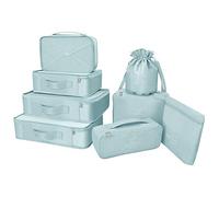 Organizador para Maletas Packing Cubes 8 Juegos/7 Colores ¨²ltimo Dise?o Incluyen Bolsa de Almacenamiento de Zapatos Impermeable Conveniente Bolsas de Compresi¨®n para el Viajero
