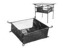 Organizador para mesa de camping - Organizador de cestas de malla resistente para colgar debajo de la mesa | Red de almacenamiento exterior portátil ligera para barbacoa, picnic, senderismo, viajes