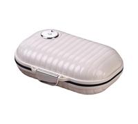Organizador para píldoras: caja de transportista pequeña y fácil de transportar | Custodia semanal para medicamentos, suplementos, vitaminas, aceite de pescado y tabletas, ideal para viajes y uso diar