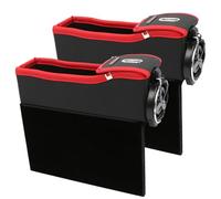 Organizador para Ranuras de Asiento de Coche | 2X Almacenamiento Para Asientos Delanteros - Relleno Lateral con Portavasos y Organizador para Tarjetas, Llaves, Gafas en Vehículos