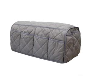 Organizador para sillón con algodón impermeable, organizador de reposabrazos de sofá con diseño antideslizante y 14 bolsillos para almacenamiento (gris)