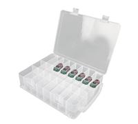Organizador para vehículos Caja de Almacenamiento de Plástico Transparente 48 Compartimentos Juego de regalo para coches de juguete 33x25x8cm