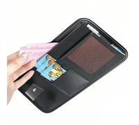Organizador para vehículos de piel sintética con ranuras para tarjetas, organizador con múltiples bolsillos | para permiso de conducir, , gafas, tarjeta, llave, documentos